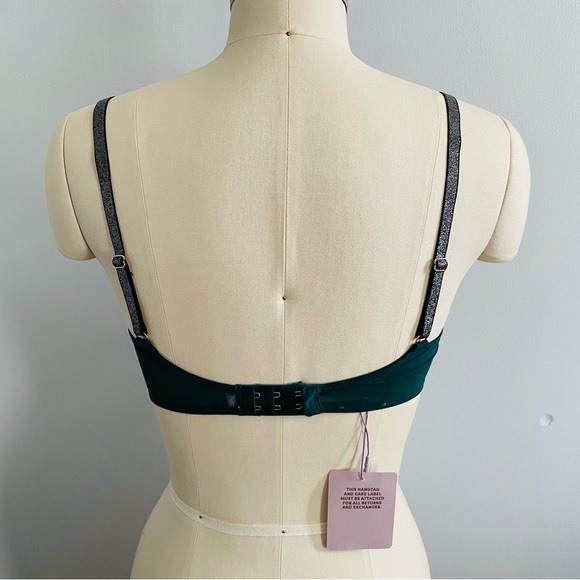 Savage x Fenty Shining Star Embroidered Half Cup Plunge Bra- Multi- 32D- NWT - Picture 5 of 12